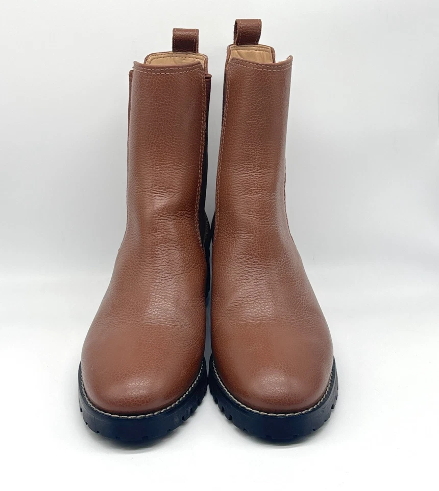 Talbots Womens Tish Chelsea Boots Brown Sz 8 Genuine Leather Mid Calf Worn Once - Image 4 of 4