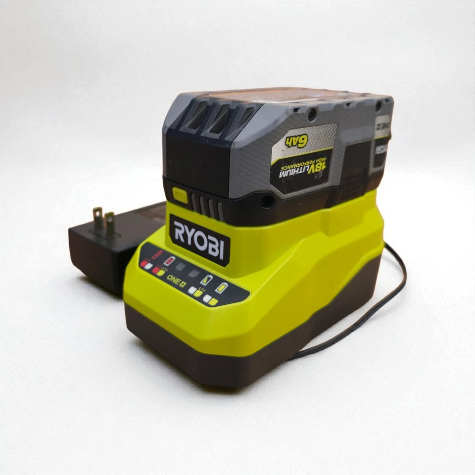 Fuente de alimentación RYOBI 150 vatios para batería ONE+18V RYI150CVNM CON BATERÍA 6AH Foto 3 de 4