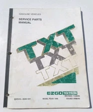 1996 Service Parts Manual EZ-GO Golf Cart Gasoline TXT OEM