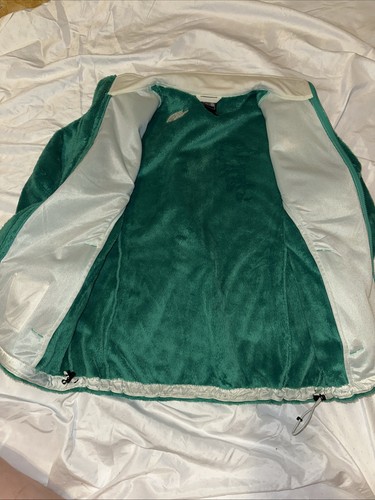 Women's The North Face Osito Fleece Jacket Medium Kelly Green Fuzzy - Picture 4 of 16