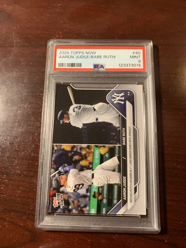 2025 Topps Now Aaron Judge / Babe Ruth #40 PSA 9
