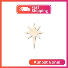 Unfinished Wood Bethlehem Star Shape DIY Christmas Craft Cutout Up to 36" 4"