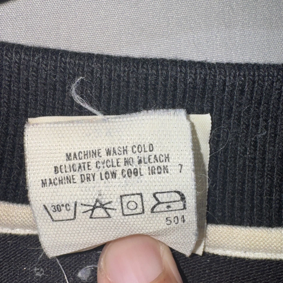 Le Tigre Vintage Polo Shirt 1980's USA Made Black and White Stripe Preppy 3X - Image 4 of 4