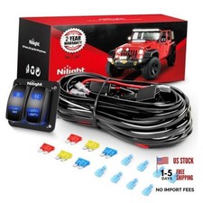 16AWG LED Light Bar Wiring Harness 2Gang Rocker Switch 16AWG Wiring Harness