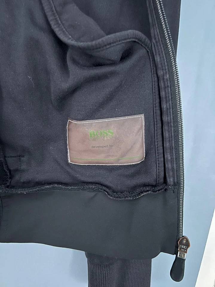 Sweatshirt zippé Hugo Boss noir, col montant - Taille M - Photo 3/4