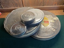 5 Vintage Metal Film Canisters Reel and 35 MM Kodak 11  , 6   4  .