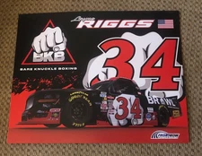 Nascar Truck Driver #34 Layne Riggs Bare Knuckle Boxing 2025 Postcard
