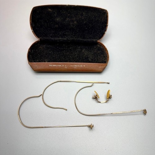 Vintage Gold Filled Wire Eyeglass Parts Case Shuron Durex 1/10 12K Replacement