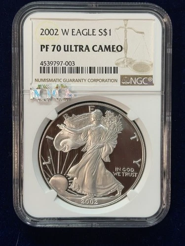 2002 W American Silver Eagle NGC PF 70 Ultra Cameo