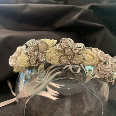 Elizabeth Bower Pedal Crown With Double Satin Bows, New