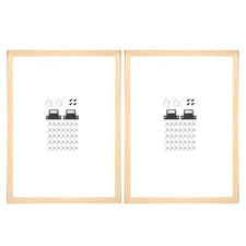 2 Pcs DIY Canvas Stretcher Bars, 24 x 16 Inch Canvas Frame Wooden Frames Kit