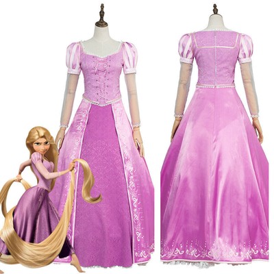 Tangled Princess Rapunzel Cosplay Costume Party Dress Halloween Outfit Suit