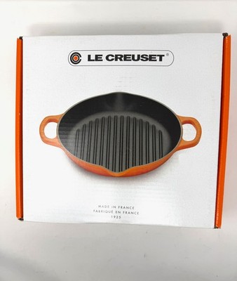 Le Creuset Signature Cast Iron 9.75 Inch Round Deep Grill Pan Signature Licorice