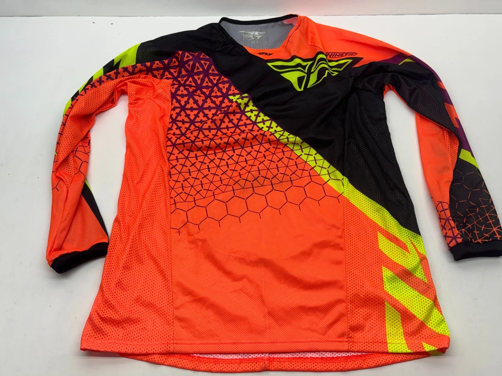 New Fly Racing Kinetic Trifecta Mesh Jersey Motocross Men's X Large Orange Black