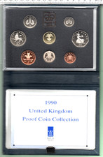 1990 GENUINE ROYAL MINT STANDARD EIGHT COIN PROOF YEAR SET (HS 24)
