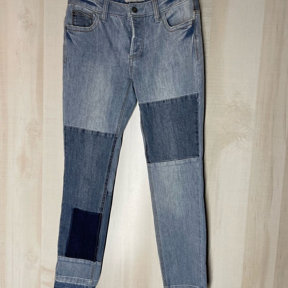 Free People patchwork button fly denim jeans, siz… - image 5