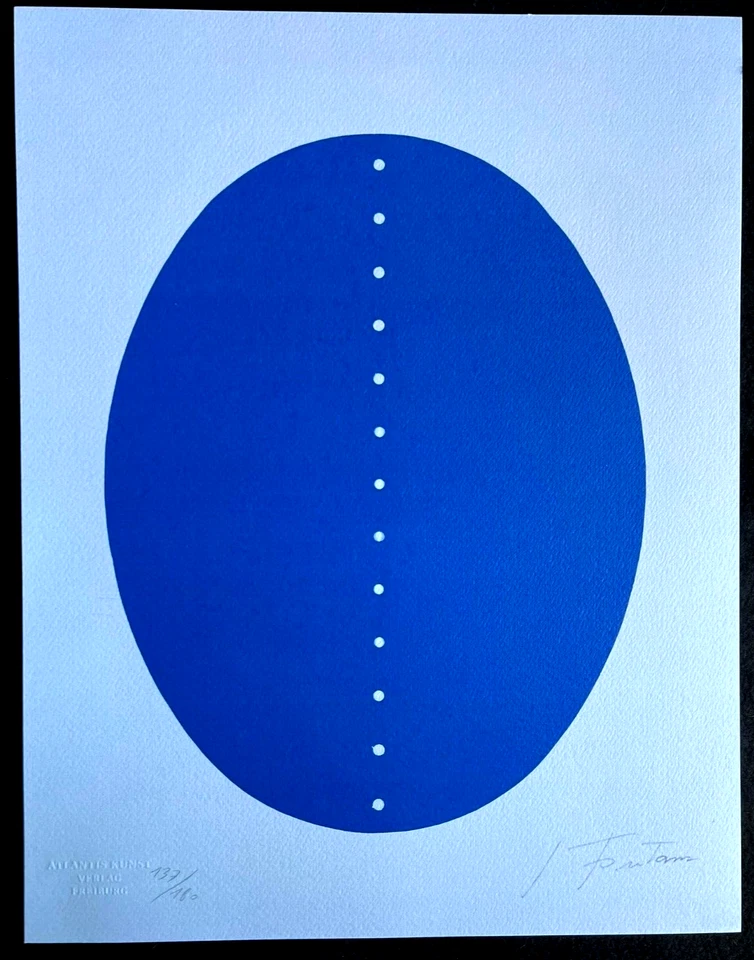 Litografía Lucio FONTANA [pluma firmada original con certificado de autenticidad] lápiz numerado § Foto 2 de 4