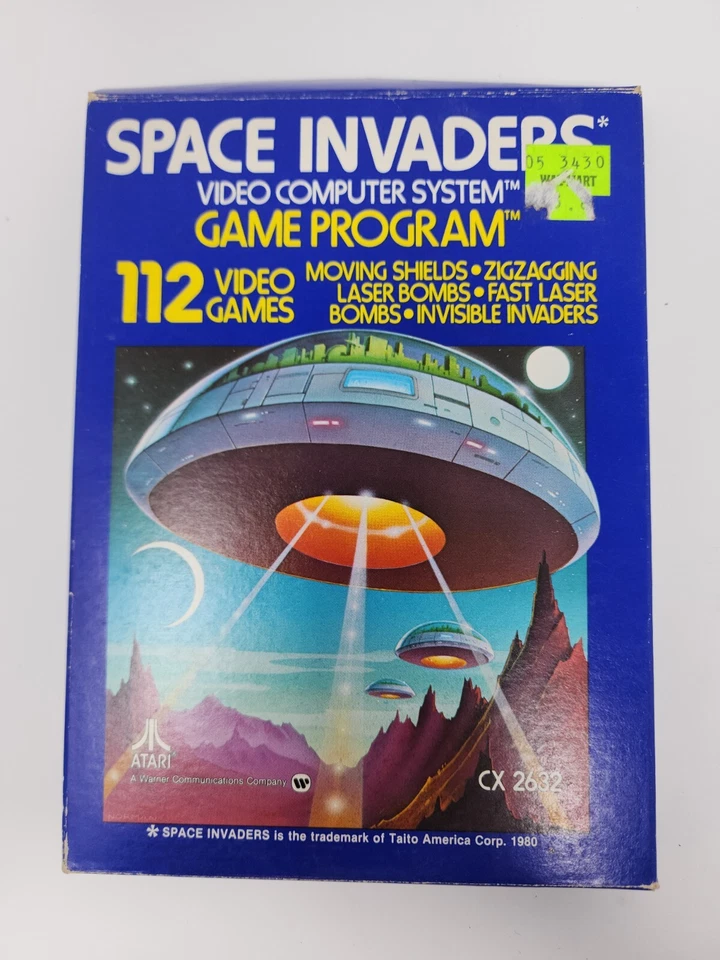 VINTAGE 1980 ATARI SPACE INVADERS VIDEO GAME IN BOX W/ INSTRUCTIONS TESTED - Image 2 of 4