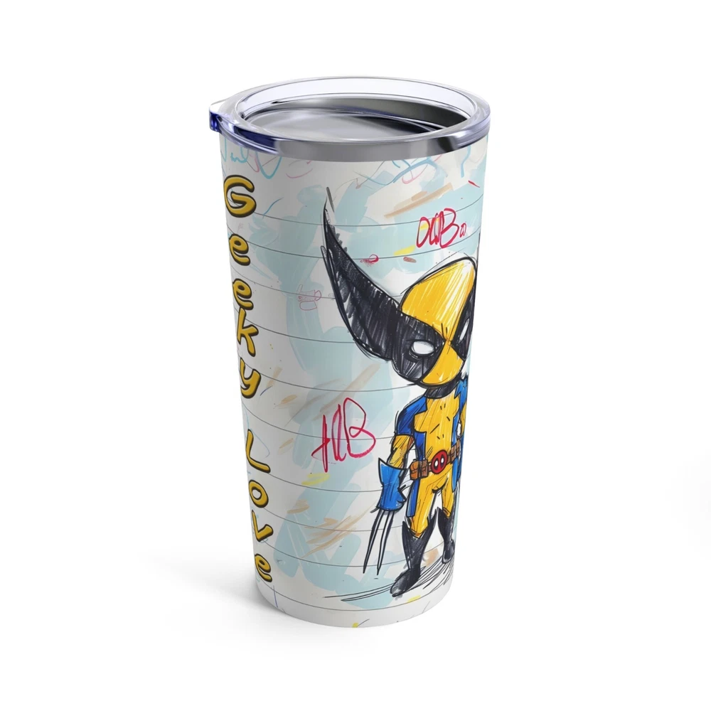 Tumbler 20oz Epic Buds Sketch. Vacuum Insulated Stainless Steel Glossy Finish