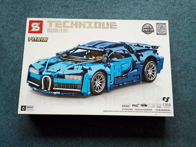 BLAUE SPORT WAGEN MODELL AUTO TECHNIC CAR 1220 TEILE BLAU RENN KLEMM BAU STEINE
