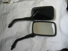 10mm Yamaha Thread black Rectangle Motorcycle Mirrors new left right thread