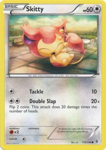 Pokemon - Skitty - 113/149 - Common - BW - Boundaries Crossed - NM