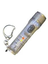 Rechargeable EDC Keychain Flashlight Glow in the Dark Lantern Stocking Stuffer