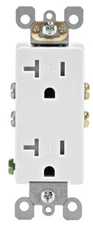 Leviton T5825-W 20 amp Tamper-Resistant Outlet - White (131-T5825-00W)