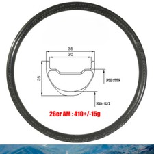 26er 35X25mm MTB AM bicycle Carbon Rim Tubele...