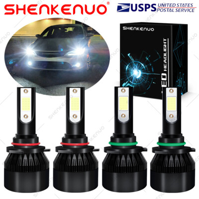 For Chrysler LHS 1999 2000 2001 4X Combo LED Headlights Bulbs High/Low Beam C9B