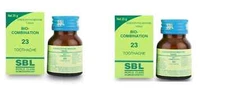 SBL Bio-Combination 23 Toothache Homeopathic 25gm X 2 for Tooth Pain, Gums