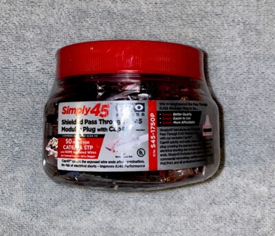 **BRAND NEW** Simply 45 Pro Series S45-1750P Shielded Pass Through RJ45