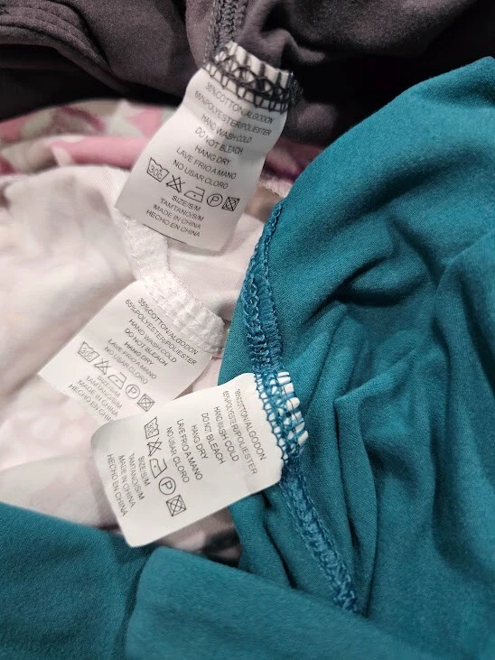 Mujer Lote De 3 Leggings Gris Verde Rosa Floral Talla S/M Cintura 24 Entrepierna 26 Foto 3 de 3