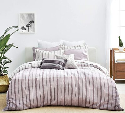 SPLENDID 3 PIECE VENICE KING DUVET SET COLOR SMOKY PURPLE NIP