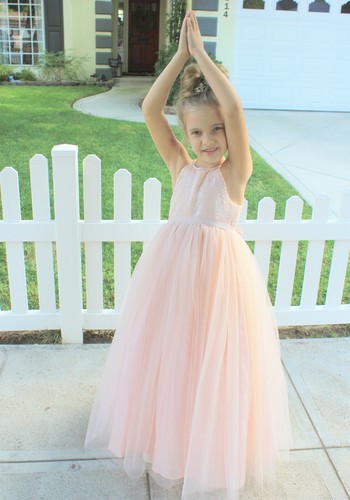 Sequin Halter Flower Girl Dress Girls Dresses Pageant Dresses Summer Dresses - Picture 19 of 33
