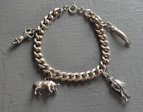 Ancien Lourd! Bracelet Gourmette Argent Massif 1954, Poids