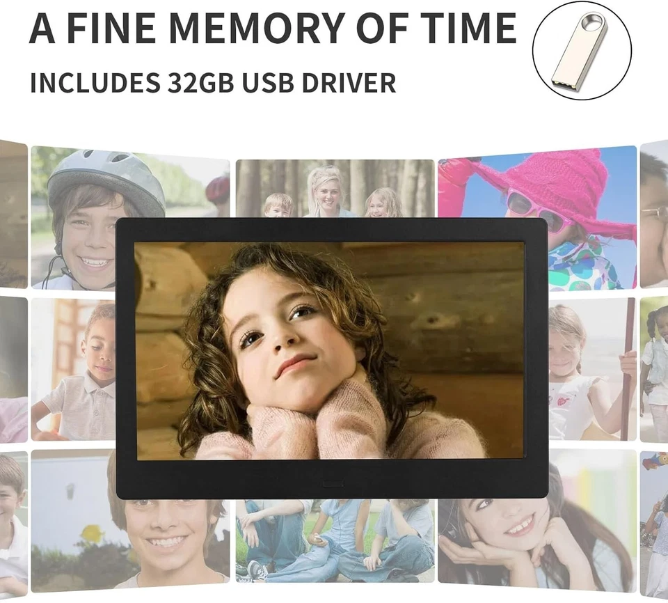 7" HD IPS Digital Photo Frame 1080P Video, Auto On/Off, Image Preview, MP3, L - Image 4 of 4