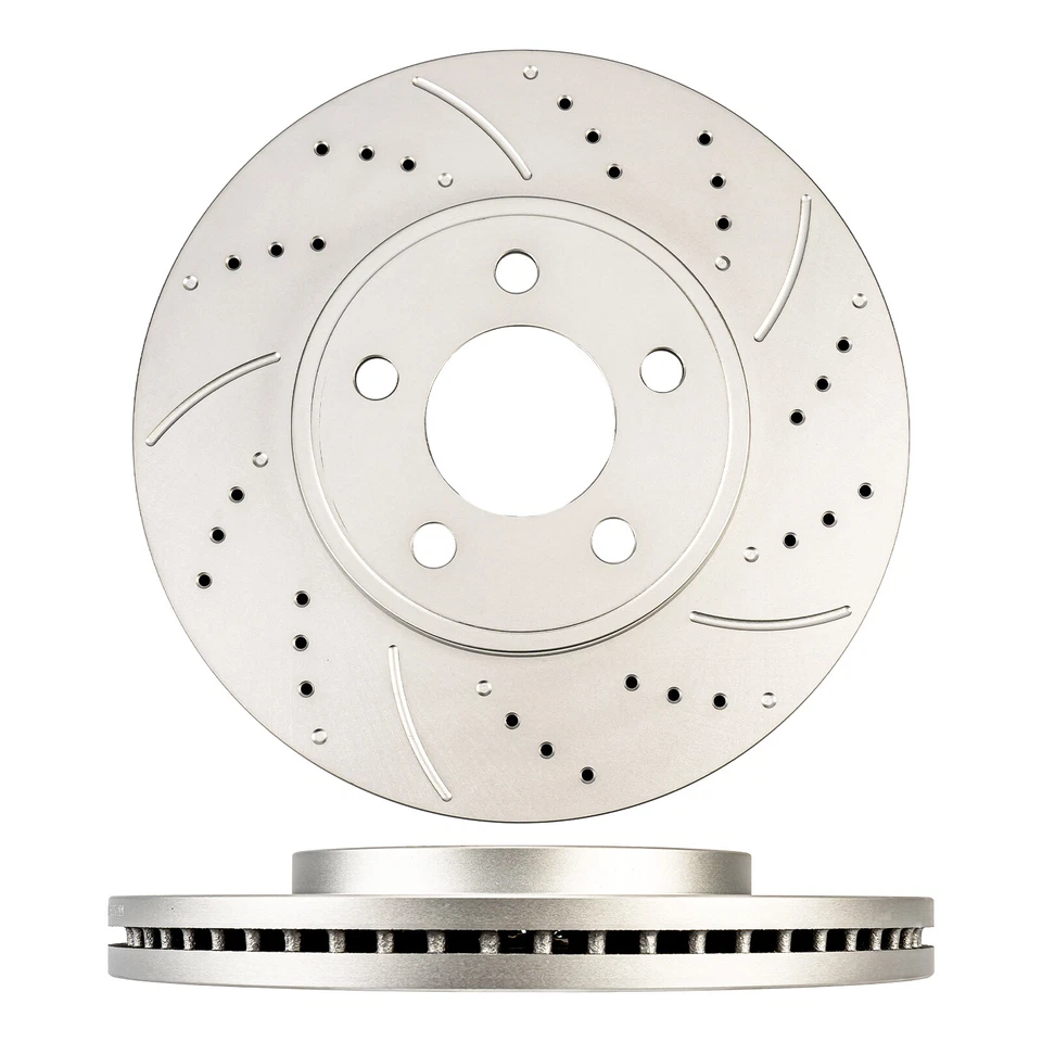 Front Drilled Brake Rotor Ceramic Pad For Ford Crown Victoria 2003 2004 05-2011 - Image 2 of 4