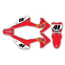 Honda Crf110f 2015-2018 Team Hrc Woody Graphic Decal Kit Number Plates Included