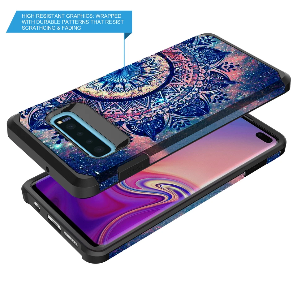 For Samsung Galaxy S10 Plus /S10+ Hybrid Graphic Fashion Cute Colorful Case - Image 3 of 4