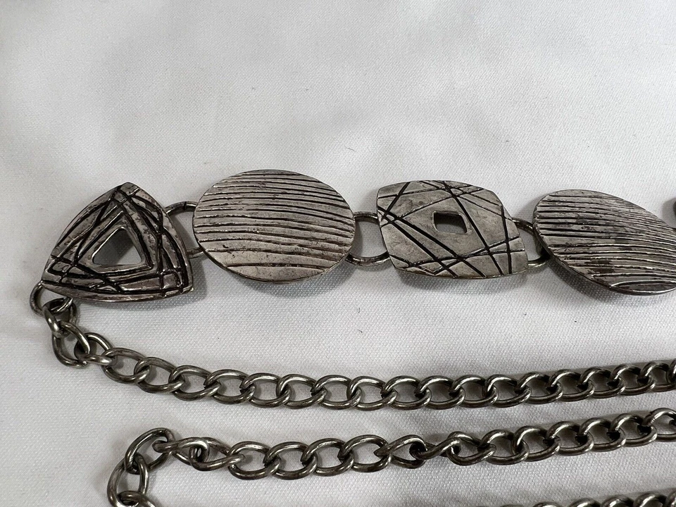 Chicos 腰带女式 32 英寸 - 50 英寸腰带可调金属 Concha 圆圈 — 第 2/4 张图片