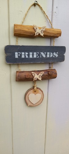 Friends handmade reclaimed wood sign