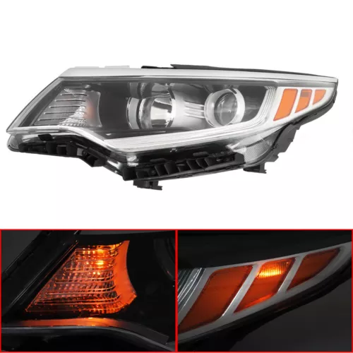 RH&LH Headlights w/o LED Halogen lamp w/Bulb For 2016 2017 2018 Kia Optima 2pcs - Picture 2 of 17