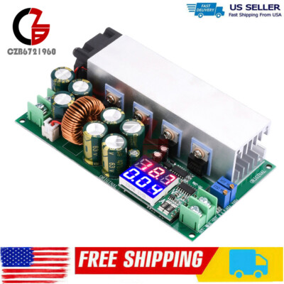 DC12-80V 20A Digital Adjustable Step Down Buck Voltage Regulator Power Module US