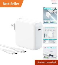 USB C 70W Fast Charger for MacBook Air Pro M1 M2 M3 M4 with 2m Charging Cable