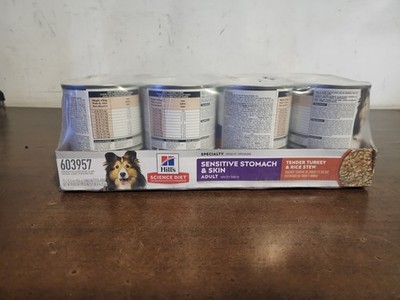 Hill's Science Diet Sensitive Stomach Tender Turkey & Rice Dog Food  12 Pack