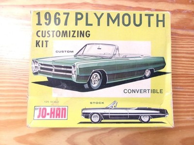 1967 Issue *ORIGINAL JO-HAN 1967 PLYMOUTH FURY KIT C-1767:150  Flat Box 9/13
