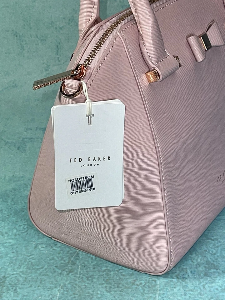 Ted Baker London Bolso Rosa Lazo Asa Superior Bolso Bandolera Cartera Nuevo con Etiquetas y Polvo $295 Foto 4 de 4
