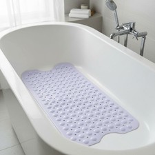 Non-Slip Bathtub Mat 40" x 16" - Family Safe with Easy Care Options