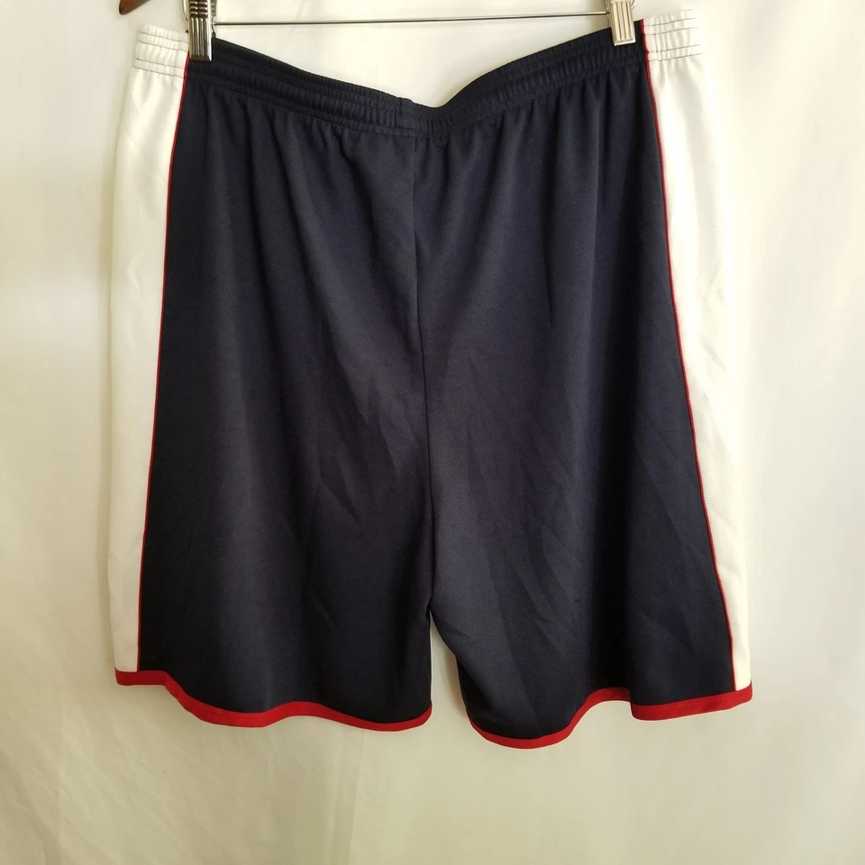 Pantalones Cortos Deportivos DC De Colección XL Azul Marino Blanco Rojo Borde Bandera de EE. UU. Logo Hombres Baloncesto Foto 4 de 4